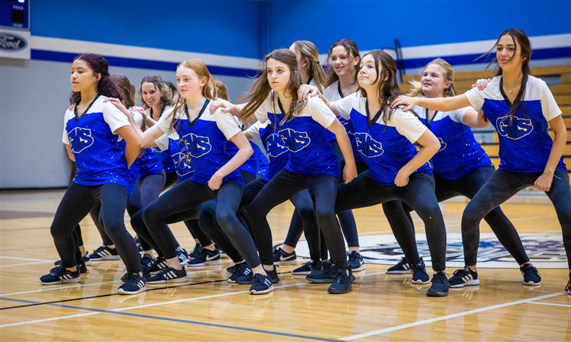 Middle school dance team performs during showcase